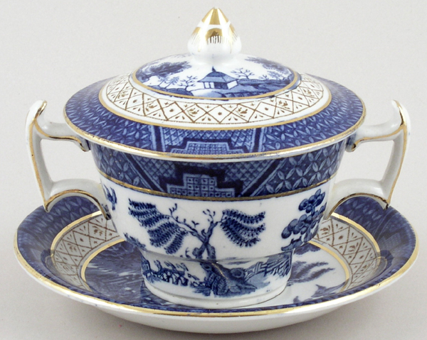 Covered Breakfast Cup and Saucer c1925
